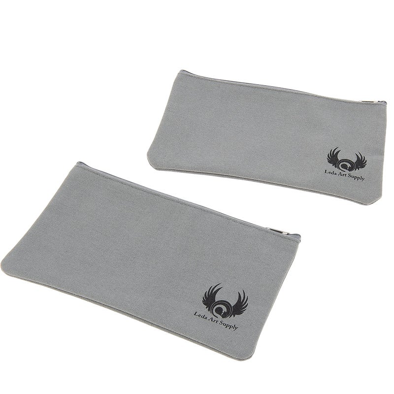 Leda Art Supply Leda Canvas Pencil Bag (9 x 5 inches) for Colored Pencils, Graphite and Charcoal Pencils, pens, Crayons and Other Drawing Materials - Image 5